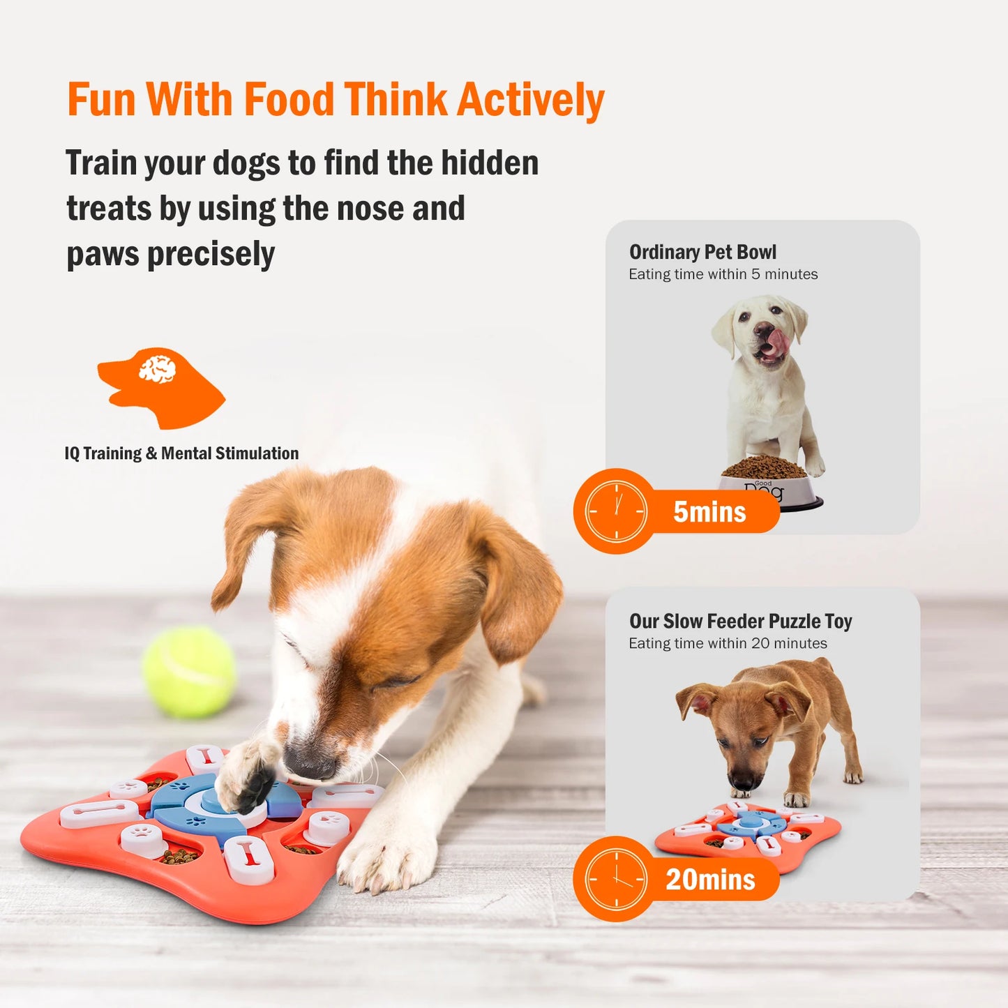 Interactive Dog Puzzle Toy β IQ Training & Treat Dispenser