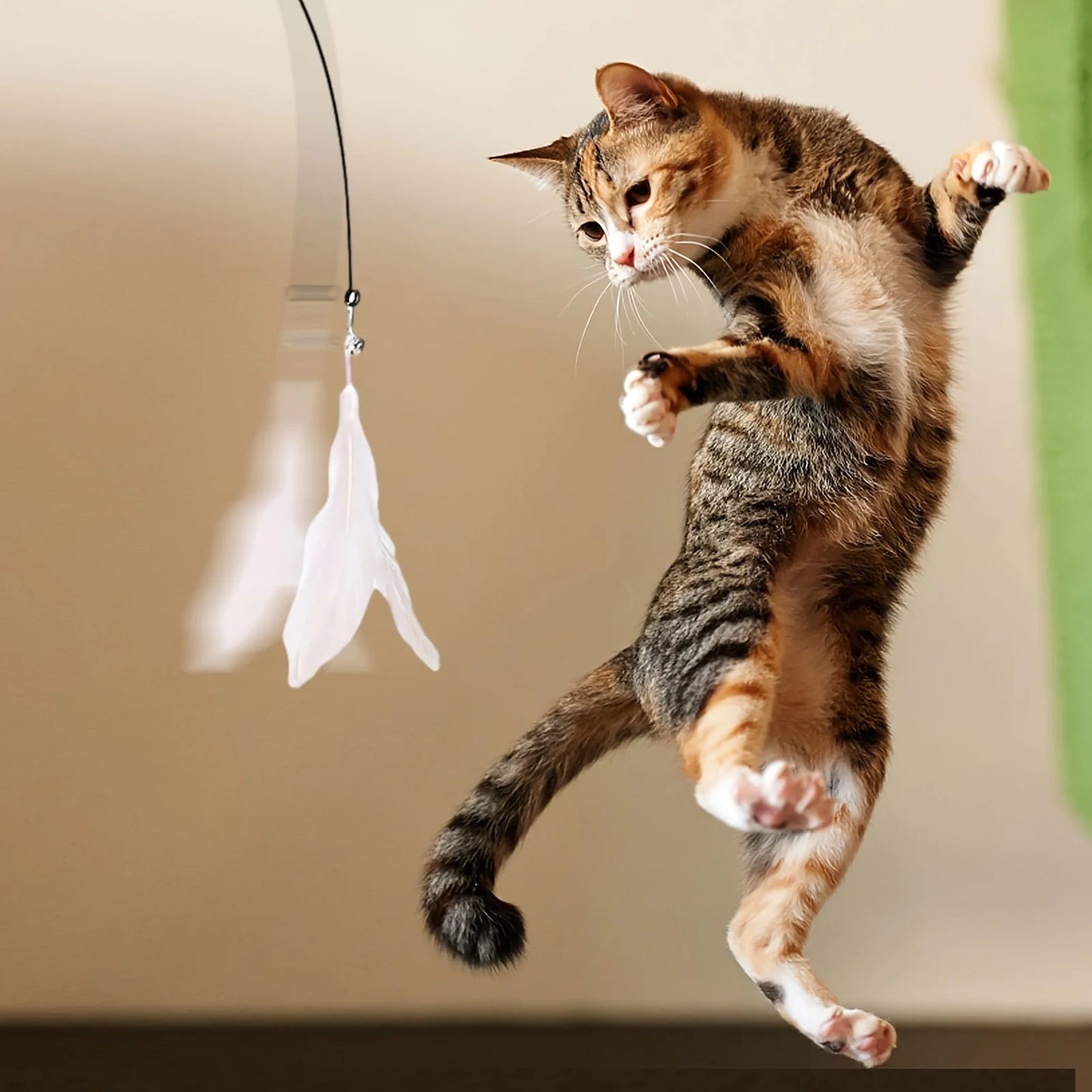 Interactive Cat Teaser Wand with Suction Cup