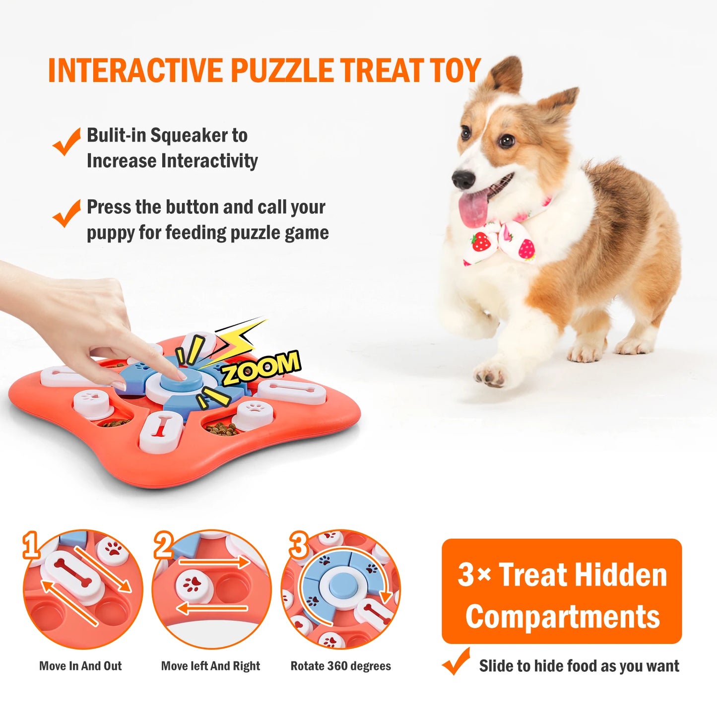 Interactive Dog Puzzle Toy β IQ Training & Treat Dispenser